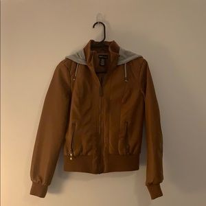 Wet Seal Brown Faux Leather Jacket